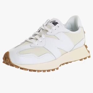 New Balance 327 Cream and White Athletic Shoes